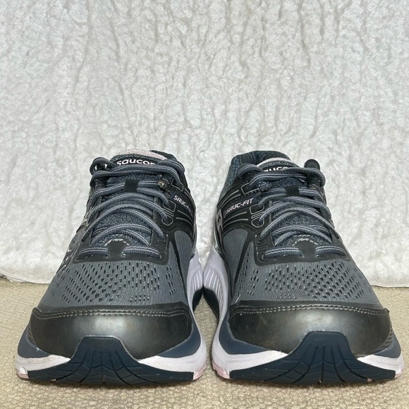 Saucony Womens Grey/Sliver Echelon 7 Running Athletic Sneakers Shoes SZ US 10 - Picture 3 of 11